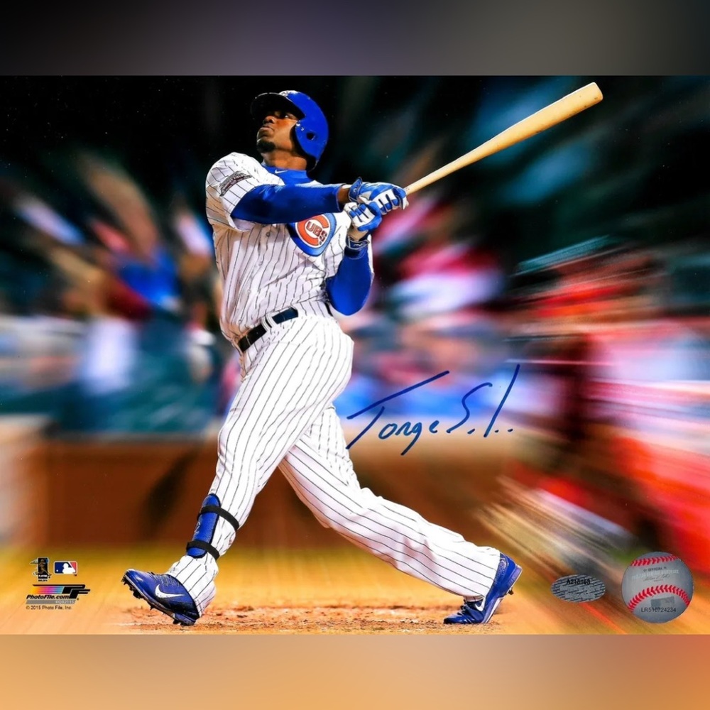 Jorge Soler Chicago Cubs 8x10 Photo Splash Explosion 2016 World Series Autograph